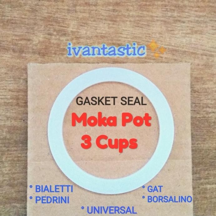 Moka Pot 3 Cups GASKET SEAL for Bialetti Pedrini GAT MokaPot 3Cup MURAH