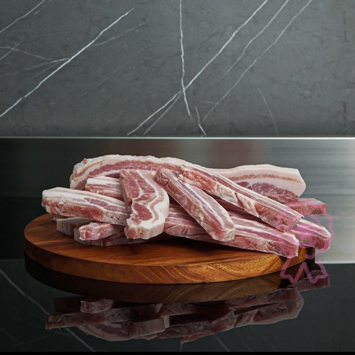 

Samcan (Pork Belly) Skin off Samgyeopsal Slice - Import (Denmark) 500G