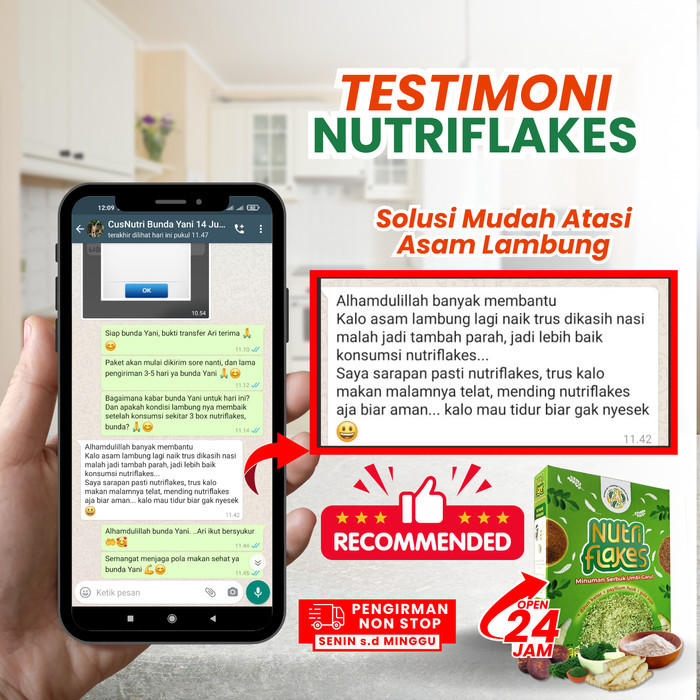 

Terhemat [Best Seller] Nutriflakes Minuman Bernutrisi Atasi Gerd (2 Box)