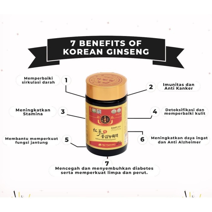 

Terbatas Extract Ginseng Merah Korea Asli (100%)
