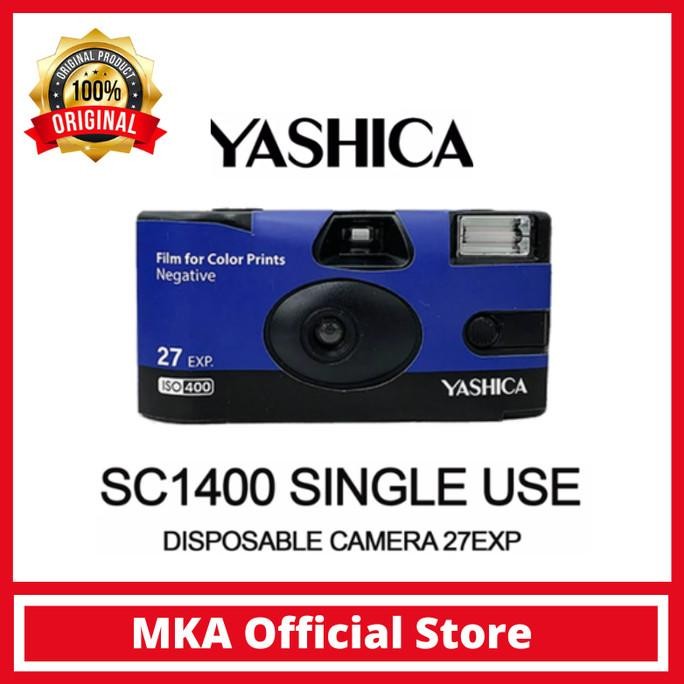 

TERSEDIA YASHICA SC1400 SINGLE USE DISPOSABLE CAMERA IS0400 27EXP