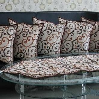 Sarung Bantal Kursi Sofa Set Batik Risang Coklat