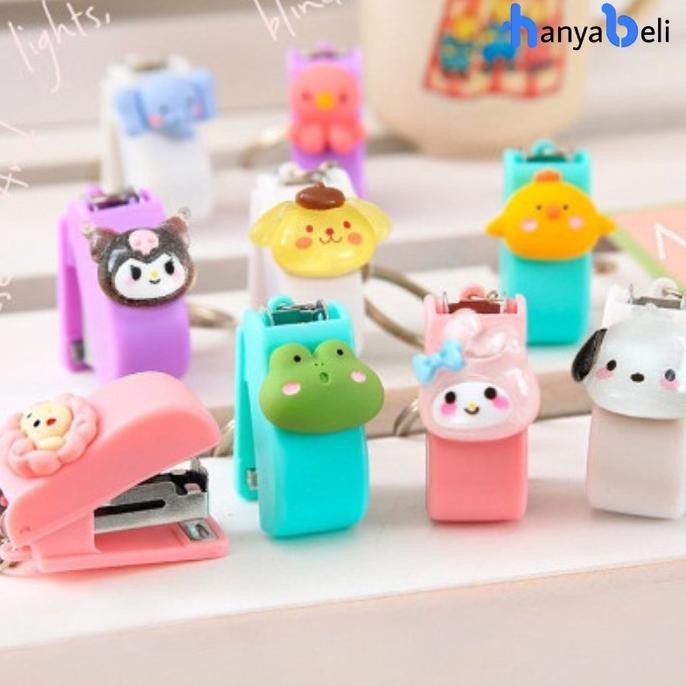 

BEBAS ONGKIR - Staples Mini Karakter Stapler Gantungan Kunci Stepler Penjilid Buku