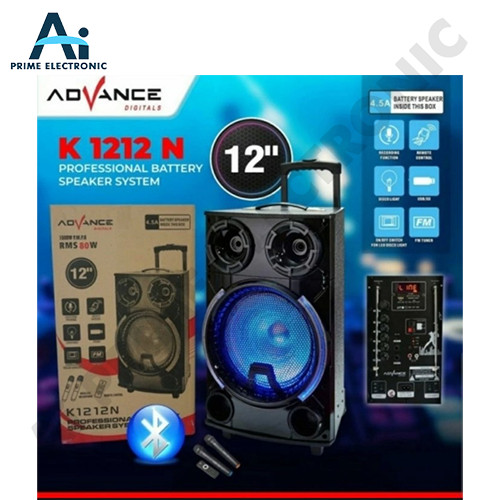 ORIGINAL ADVANCE K 1212 N Speaker Portable Bluetooth 12 inch
