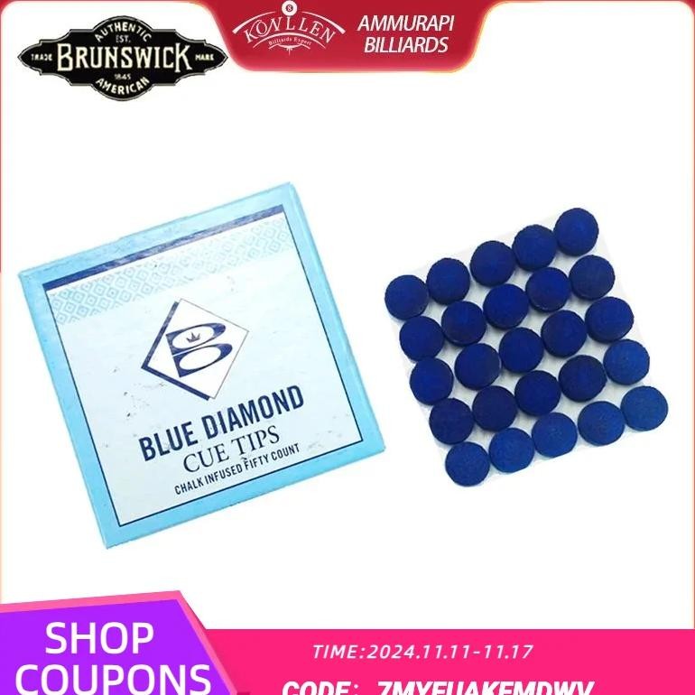 blue diamond brunswick snooker cue tip billiards stick kit tip 10/11mm tip billiard accessories bill