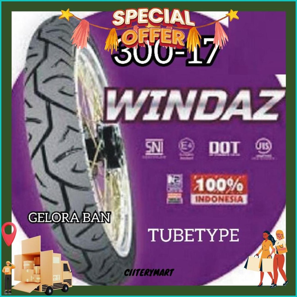 Cuci Gudang Ban Mizzle Windaz Xir 300-17 Ban Montor Ring 17 Ban 300-17 Ban Luar 300-17 Ban Montor 30