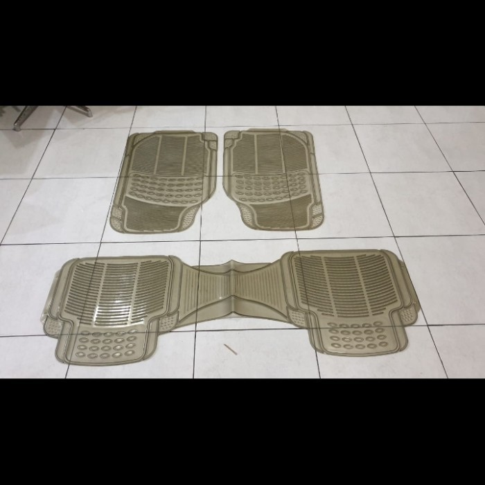 Karpet Mobil 3 Potong Smoke bening/Karpet Mbl Universal asli karet