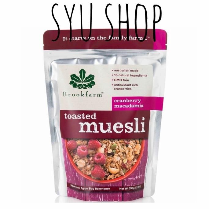 

Brookfarm Toasted Muesli Cranberry Macadamia 350 gr brook farm