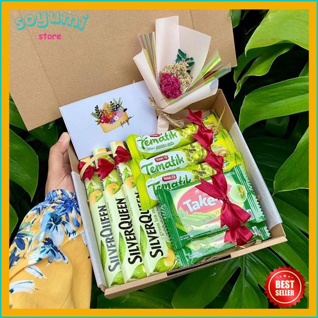 

Hampers Snack Box Matcha Greentea Hadiah Wisuda Sidang Ulang Tahun Pacar Gift Box Cowok Cewek (Lagi Diskon)