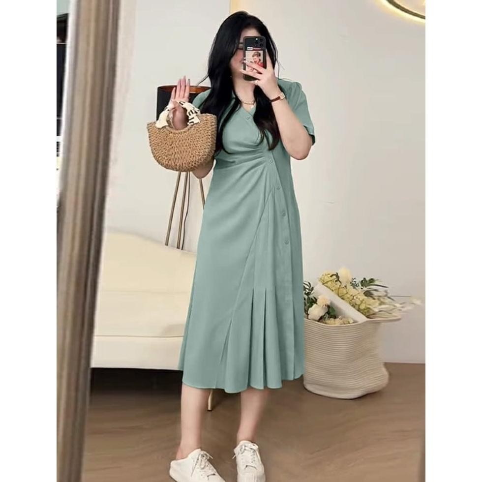 CR - KLOWI-DRESS NATAL TERBARU-GAUN NATAL TERBARU-DRESS JUMBO-DRESS BIGSIZE-DRESS CASUAL-DRESS NATAL