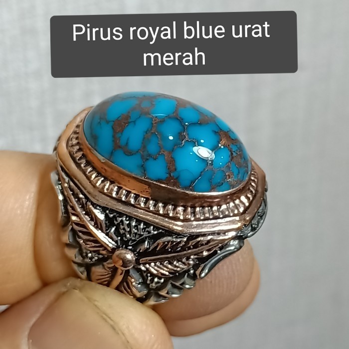 

Farizal - Batu Pirus Natural Royal Blue Urat Merah No Giok Burma Persia Mesir