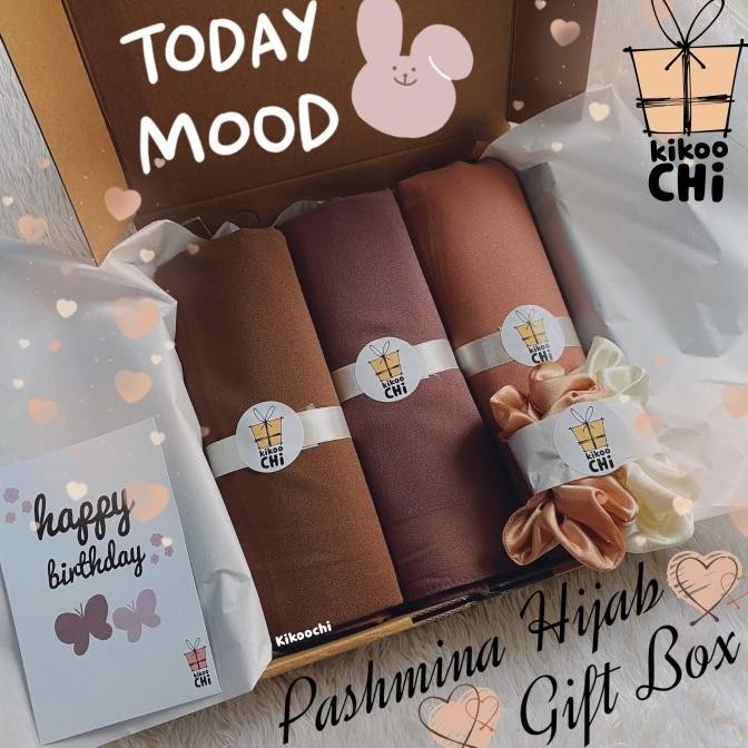 Kikoochi Premium Pashmina Gift - Hadiah Kado Ulang Tahun Hijab Wanita