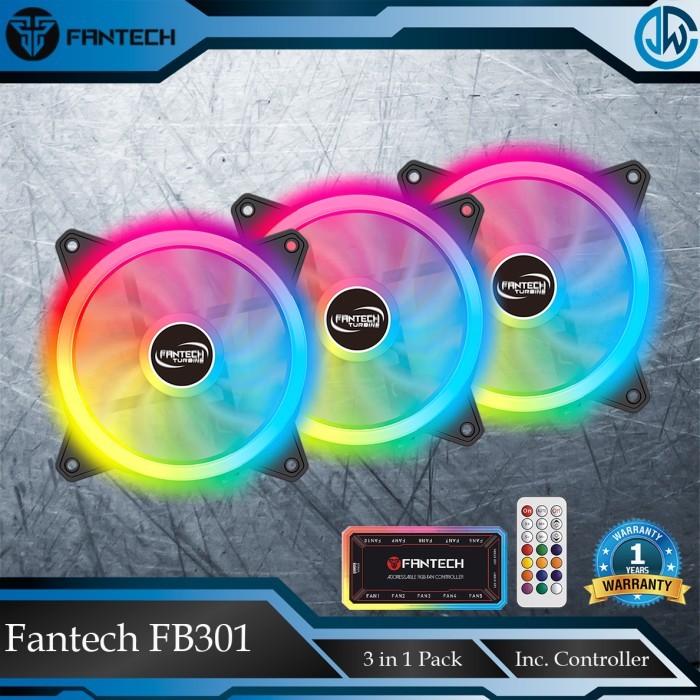 Sale Fantech Fb301 Turbine, Fan CaseCasing Fan Rgb 12Cm120Mm 3 In 1 Pack