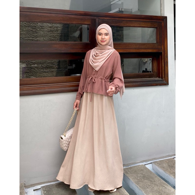 Dres Muslimah Kondangan Simple Simpel Ibu Baju Dreas Pesta Syari Plus Kerudung Games Gratis Khimar I