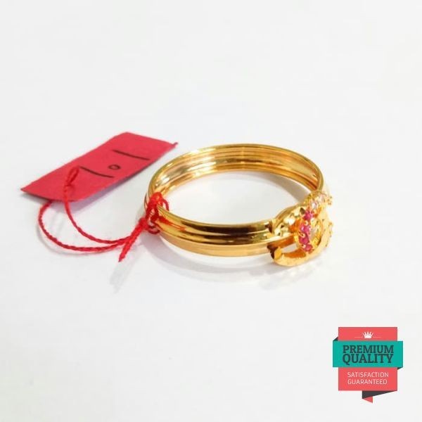 Murah cincin wanita elegant model brand emas asli Elegan