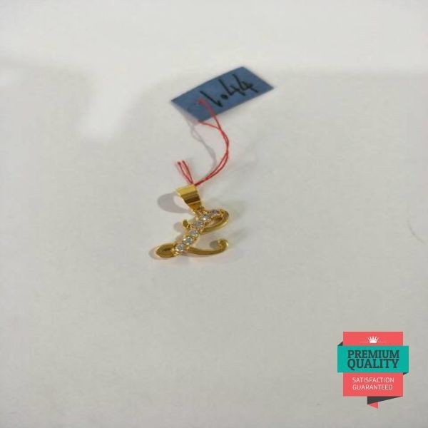 Grosir Liontin emas asli kadar 875 huruf L Elegan