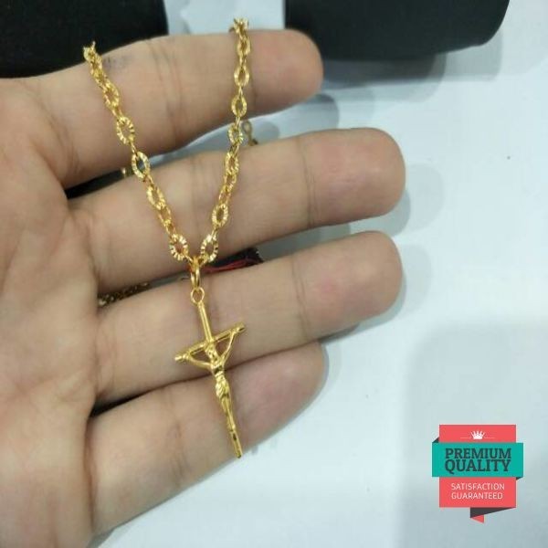 Grosir Kalung salib emas asli kadar 875 Elegan