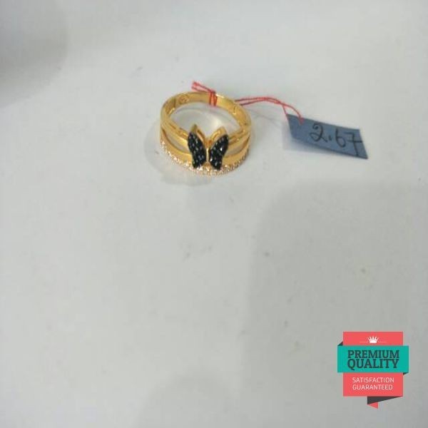 Grosir Cincin emas aslu kadar 875 model kupu zirkon Keren