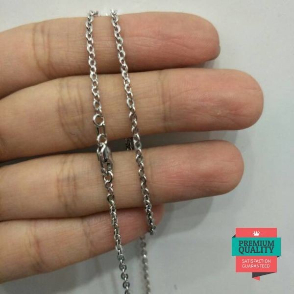 Promo Kalung emas asli kadar 750 emas putih Elegan