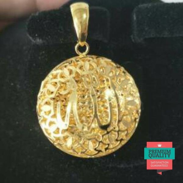 Promo liontin emas asli kadar 875 kaligrafi emas asli Elegan