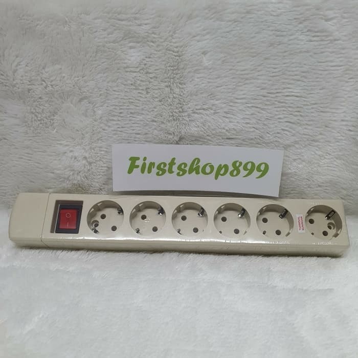 HARGA DISC - uticon stop kontak 6 lubang saklar / stop kontak 6 lubang plus saklar