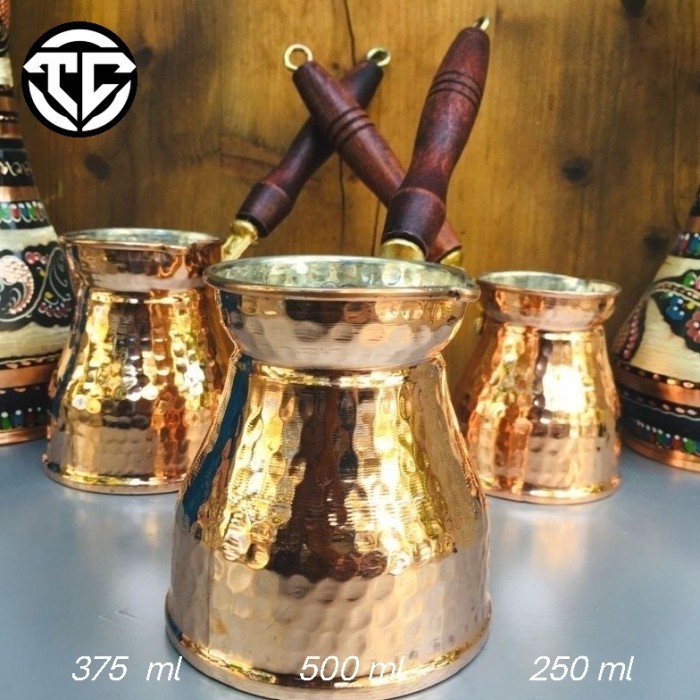 

PREMIUM TURKISH COFFEE POT CEZVE IBRIK HANDMADE TEMBAGA TEBAL ORIGINAL TURKIYE