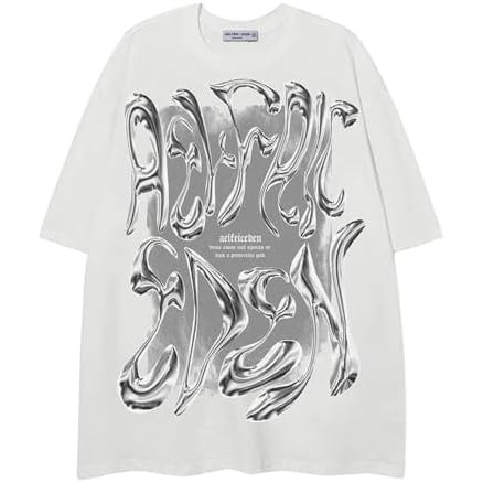 Aelfric Eden Kaos Grafis Pria Y2k Kaos Besar Vintage Streetwear Kemeja Kasual Atasan |aG0czATG|