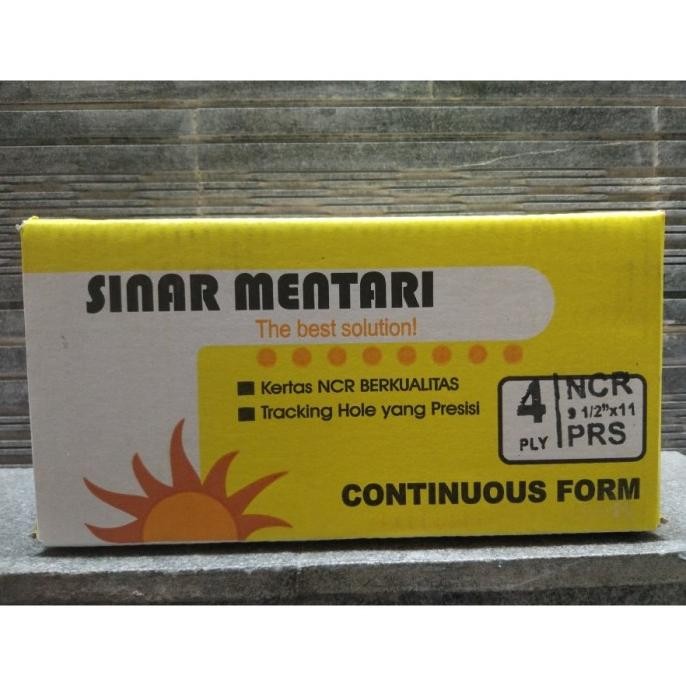 

TERBARU - Continuous Form Sinar Mentari 4ply PRS Ukuran 9,5" x 11" : 2 Rangkap 4