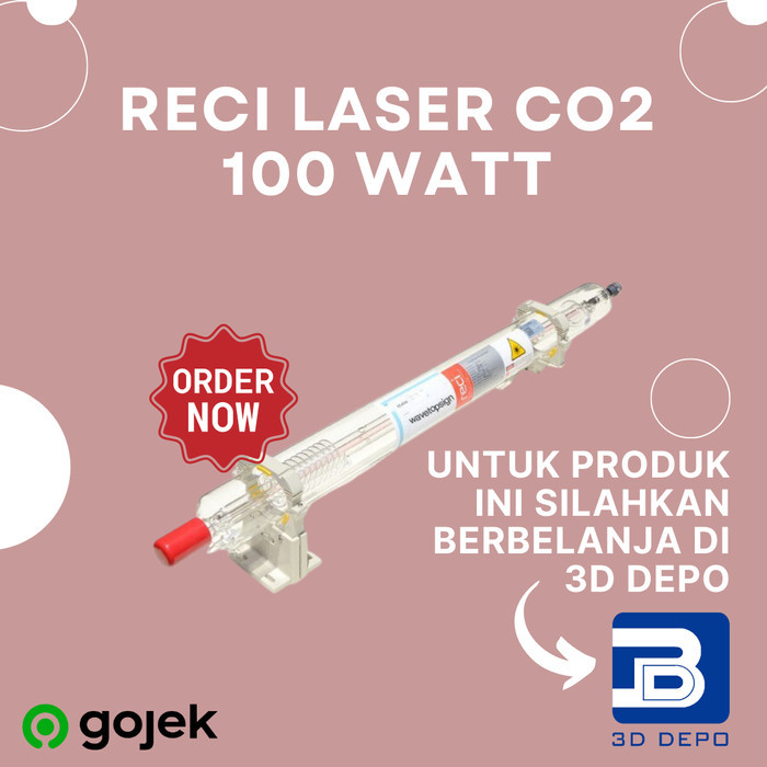 Long Life Tabung Laser CO2 100 Watt 100Watt Merek RECI dengan Garansi