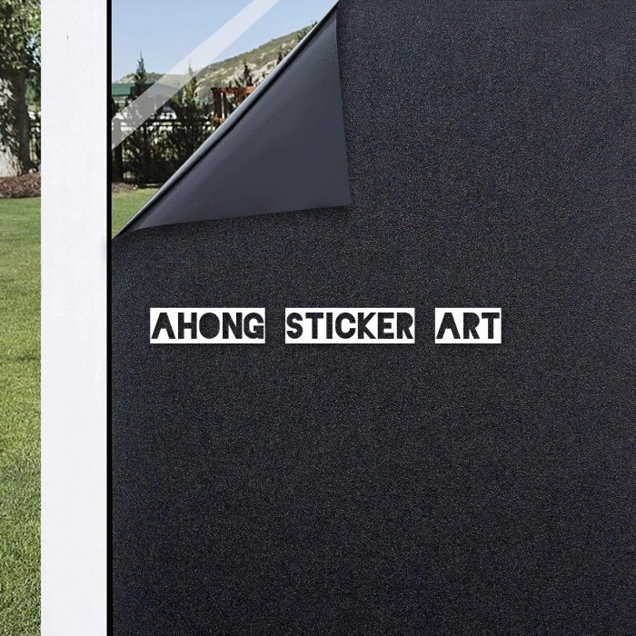 OBRAL sticker kaca 100%/sandblast hitam/stiker kaca 100%/kaca film sticker