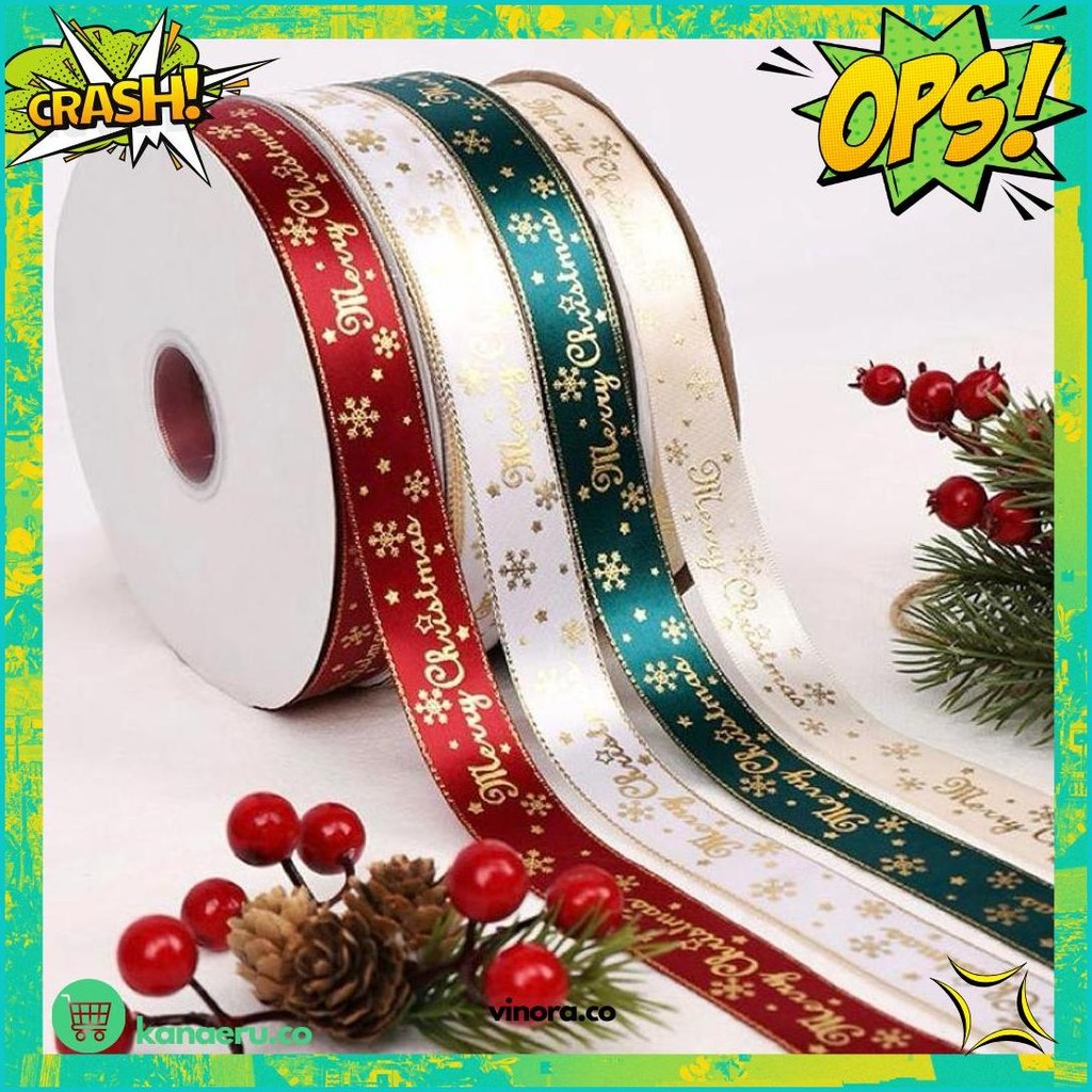 

Pita Merry Christmas Pita Natal Pita Hampers Pita Xmas Pita Christmas 2,5Cm ( 5 Meter ) Kilat