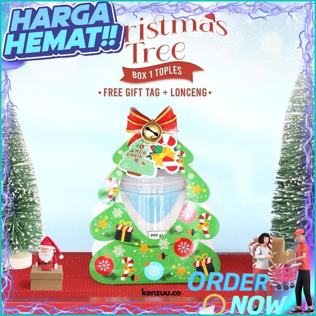 

10 Pcs Box Natal - Christmas Tree 1 Toples Uk 15X9X22 Cm Promo