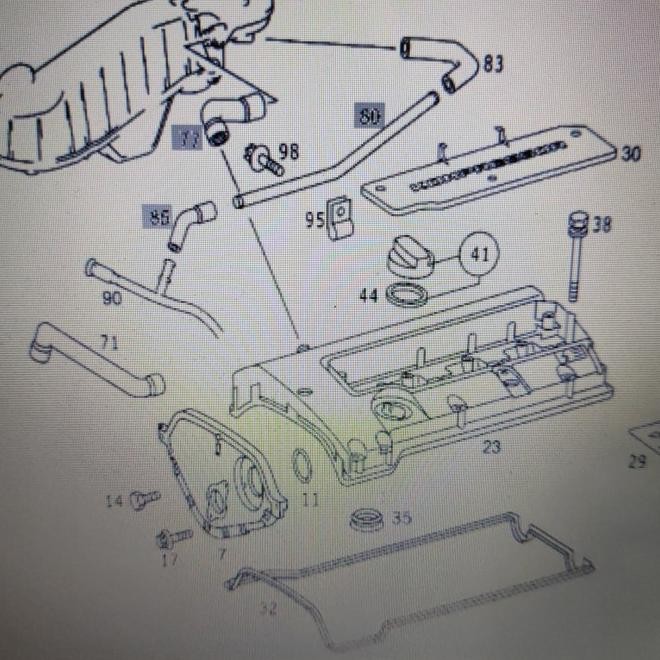 SELANG HAWA W203 M111 2382 ORIGINAL MERCEDES BENZ