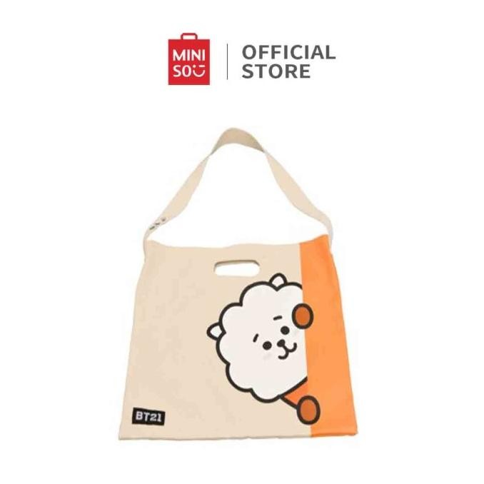 Miniso x BT21 Collection Tas Belanja Crossbody Shopping Bag Pertandingan Santai Kapasitas Tinggi Dap