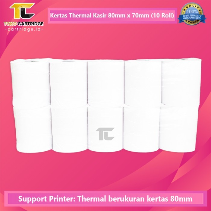 

BEBAS ONGKIR - Kertas Continous Paper Roll 80x70mm 80x80mm Kertas Struk Kasir 80x80mm 80x70mm EDC