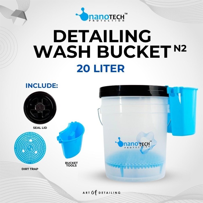 DETAILING WASH BUCKET - nanoTECH PROTECTION - EMBER CUCI 20L MOBIL WAX