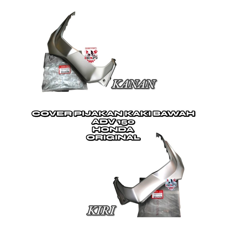 COVER PIJAKAN KAKI KANAN KIRI BAWAH ABU SILVER ADV 150 HONDA 64432-K0W-N00ZB 64431-K0W-N00 ORIGINAL