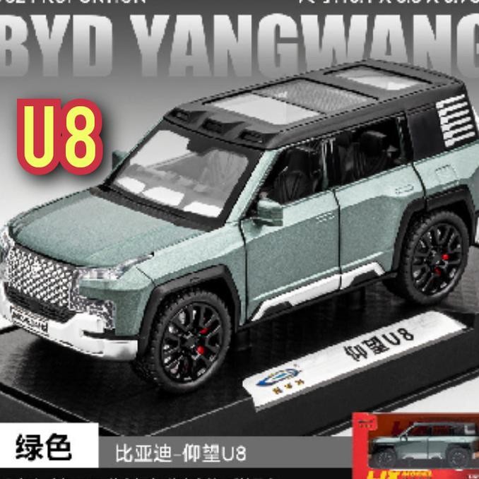 DIECAST MINIATUR MOBIL BYD U8 YANGWANG BODY LOGAM ALLOY PANJANG 16 CM L83S