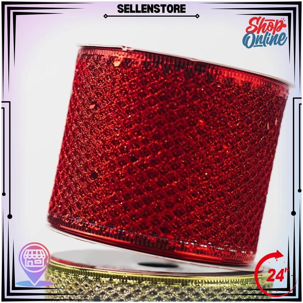 

Easy Decoration Pita Natal Kawat Roll Hiasan Ornamen Dekorasi Parcel Jala 6,3 Cm D Gratis Ongkir