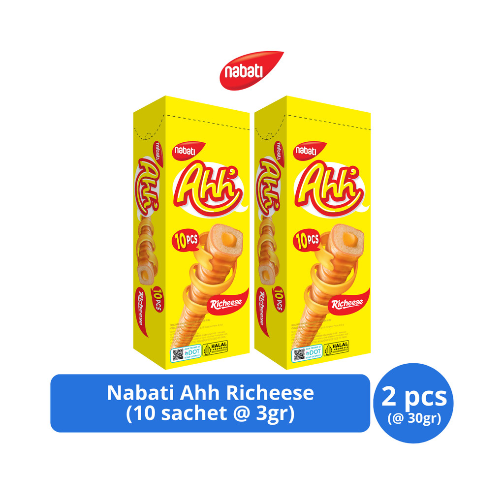 

Nabati Ahh Richeese 30gr (10s @ 3gr) x 2 pcs