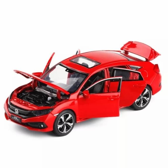 Diecast mobil 1:32 Honda Civic Turbo JK Miniatur Mainan Pajangan JS