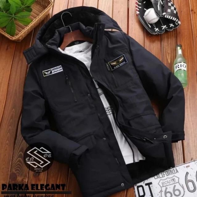 SNSR - Jaket Parka Elegant - Jaket Parka Kanvas Premium - Jaket Pria Musim Dingin - Jaket Parka SNSR