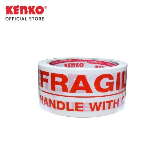 

BEBAS ONGKIR - KENKO OPP Tape FRAGILE 48 MM Merah Putih