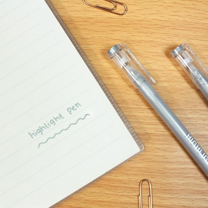 

TERMURAH - Shiny Silver Highlight Gel Ink Pen [CREATIV]