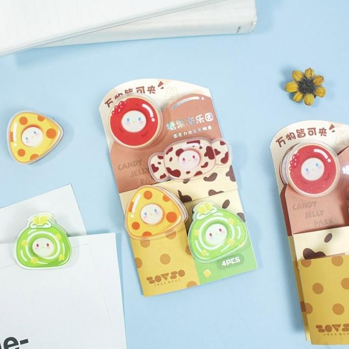 

TERMURAH - Candy Jelly Park Multipurpose Acrylic Clip Set 4pc [CREATIV]