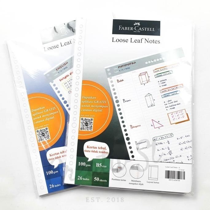 

Faber Castell Loose Leaf Notes B5 Catatan Sekolah ISi Binder 175502