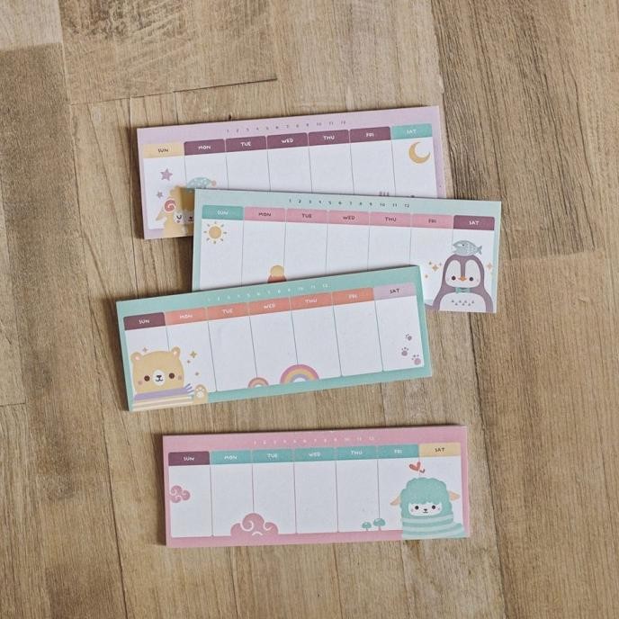 

BEBAS ONGKIR - Fluffy Animal Weekly Plan Memopad [CREATIV]