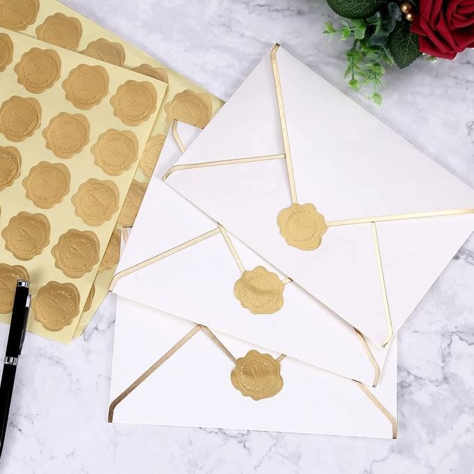 

JHK Hot Stamp Stiker Thank You Embos Gold Sticker Label Emas Hampers Gift