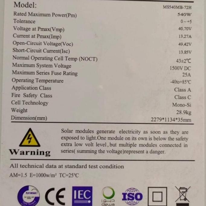 Panel Surya Maysun 450wp 500wp 510w 530wp 540wp Mono Halfcell MBB [terbaik]