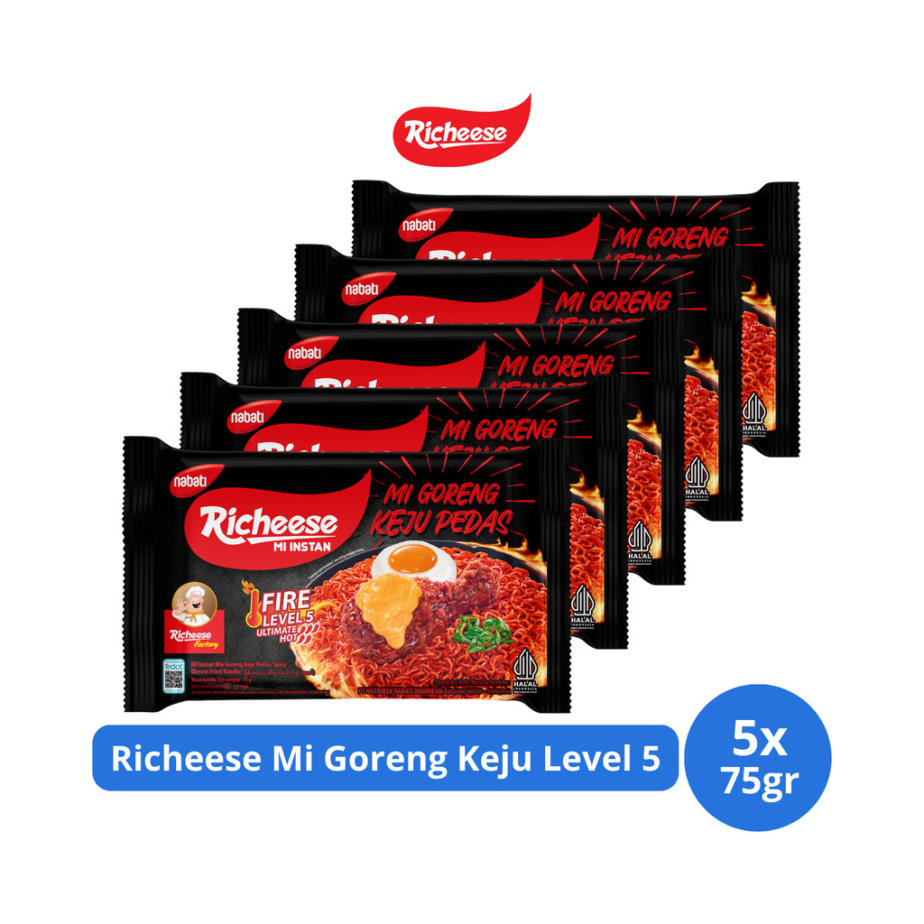 

Richeese Mi Goreng Keju Level 5 75gr x 5 pcs